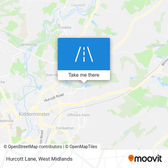 Hurcott Lane map