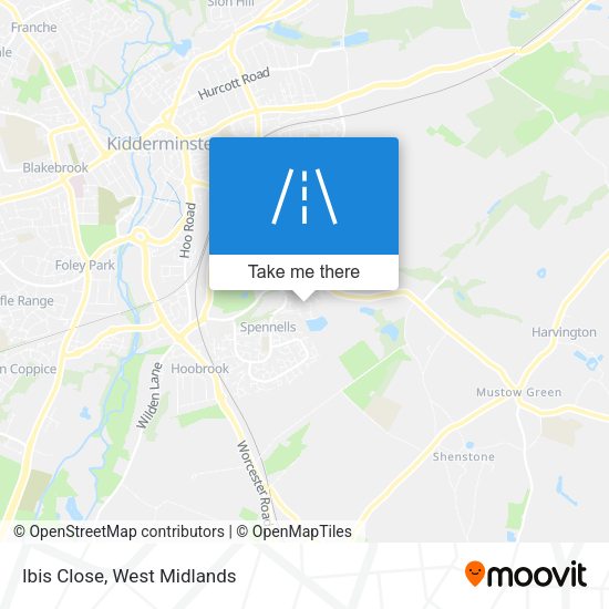 Ibis Close map
