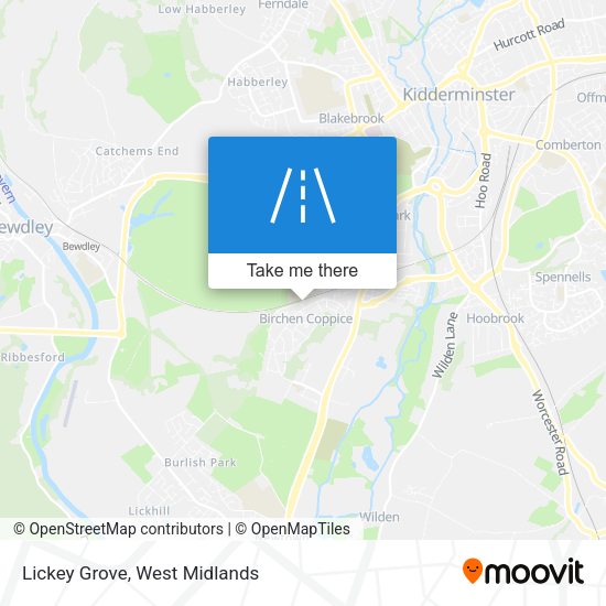 Lickey Grove map