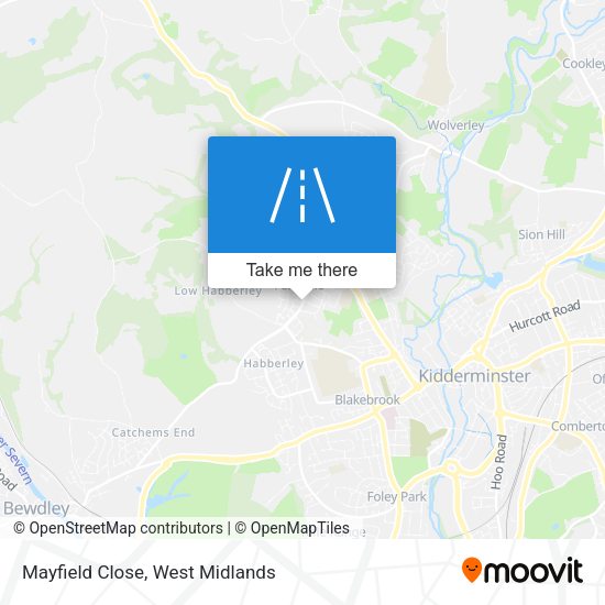 Mayfield Close map