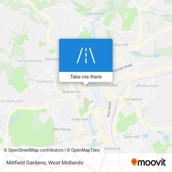 Millfield Gardens map