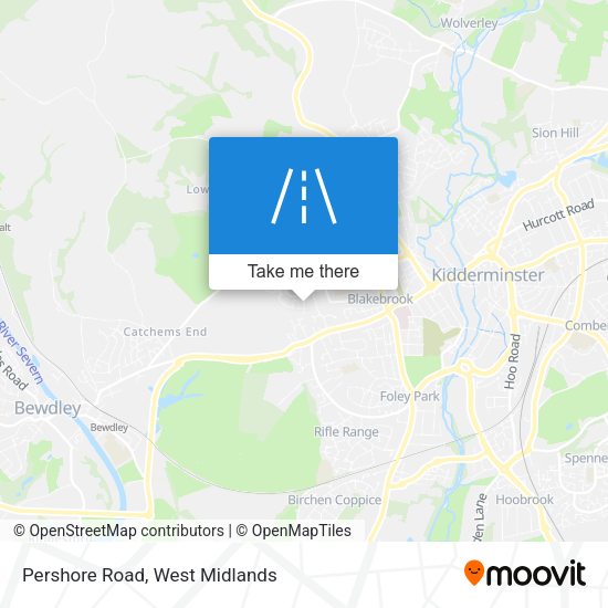 Pershore Road map