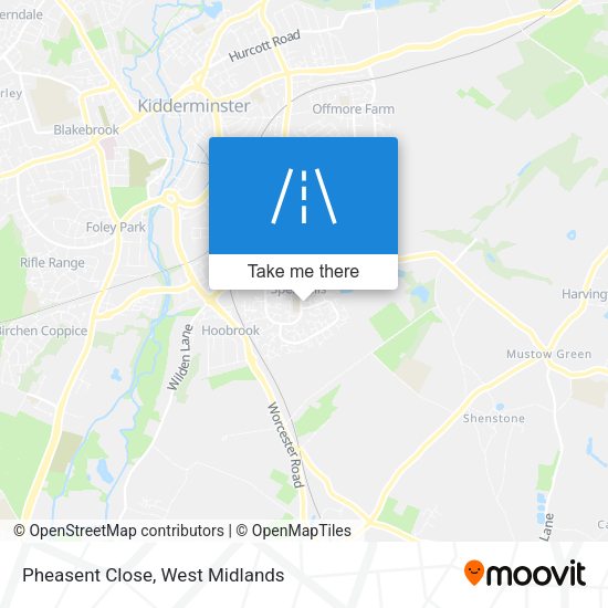 Pheasent Close map