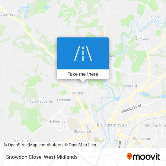 Snowdon Close map