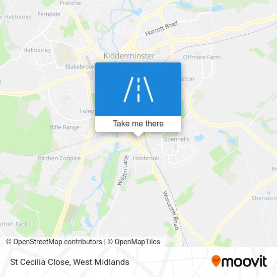 St Cecilia Close map