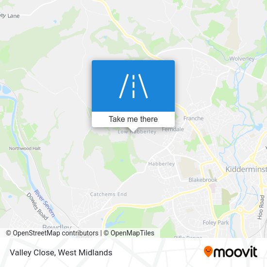 Valley Close map
