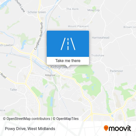 Powy Drive map