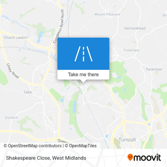 Shakespeare Close map