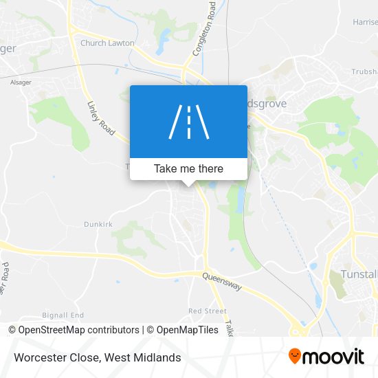 Worcester Close map