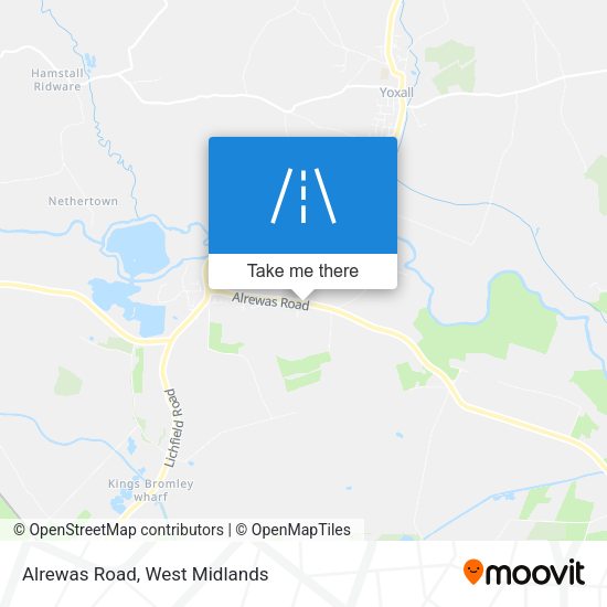 Alrewas Road map