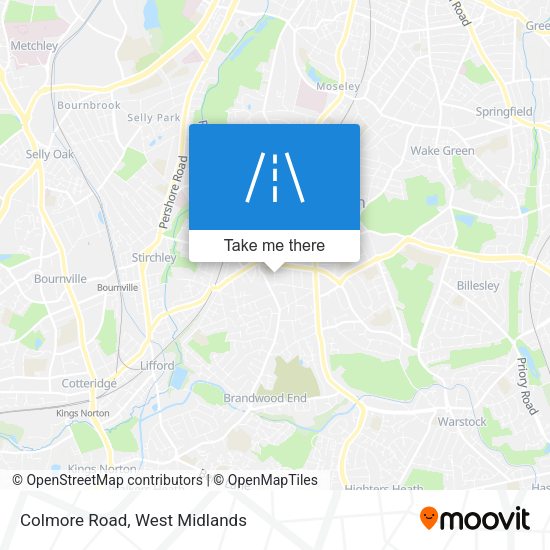 Colmore Road map