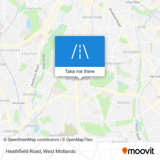 Heathfield Road map