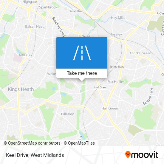 Keel Drive map