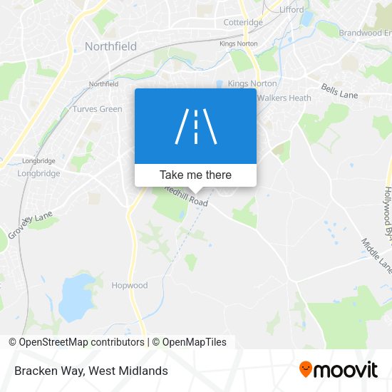 Bracken Way map