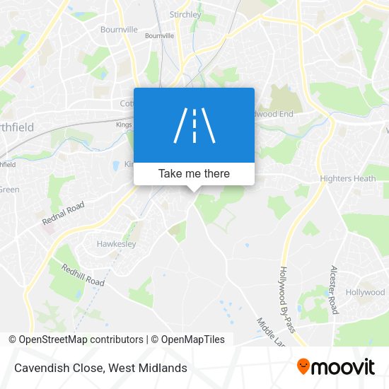 Cavendish Close map