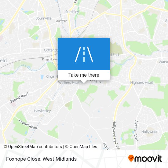 Foxhope Close map