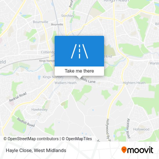 Hayle Close map