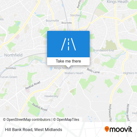 Hill Bank Road map