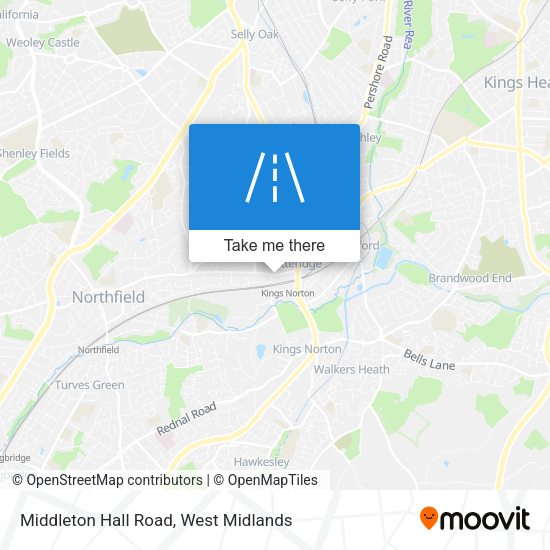 Middleton Hall Road map
