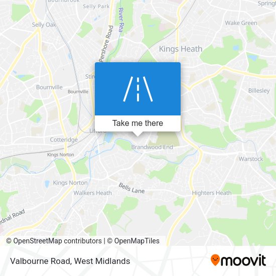Valbourne Road map
