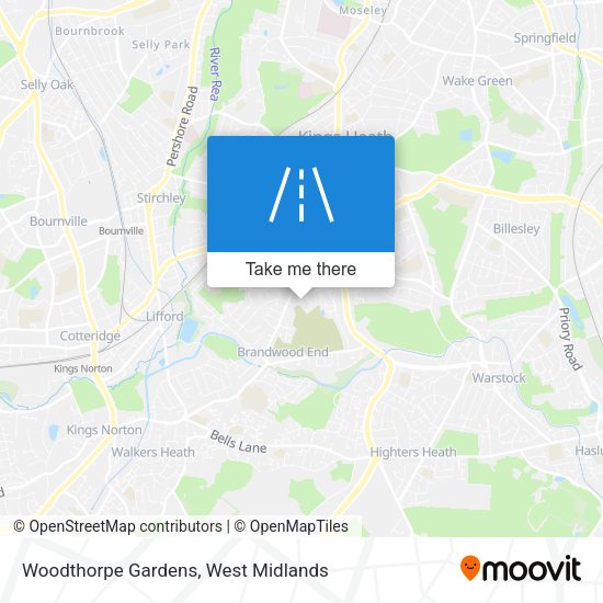 Woodthorpe Gardens map