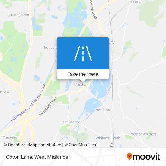 Coton Lane map
