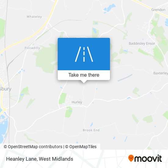 Heanley Lane map