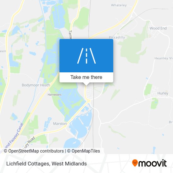 Lichfield Cottages map