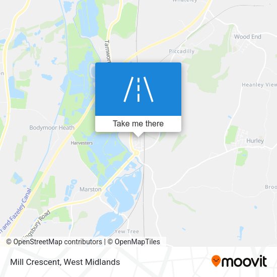 Mill Crescent map