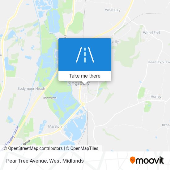 Pear Tree Avenue map