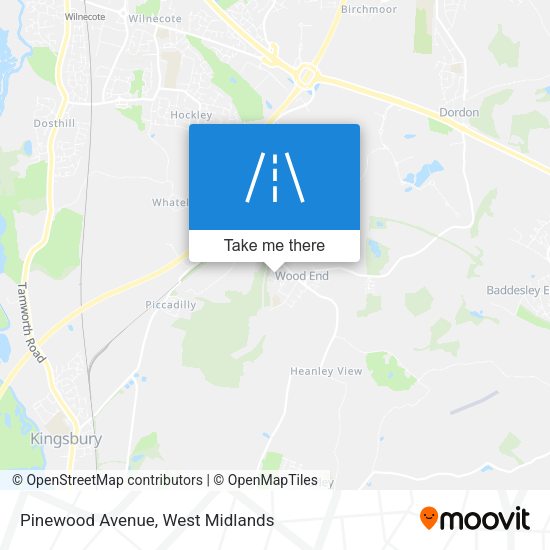 Pinewood Avenue map