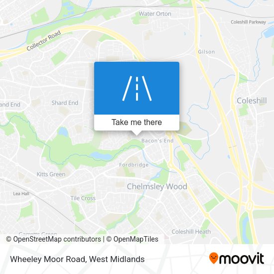 Wheeley Moor Road map