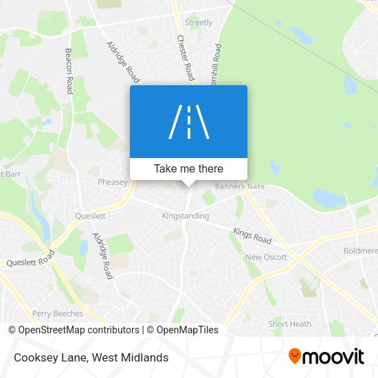 Cooksey Lane map