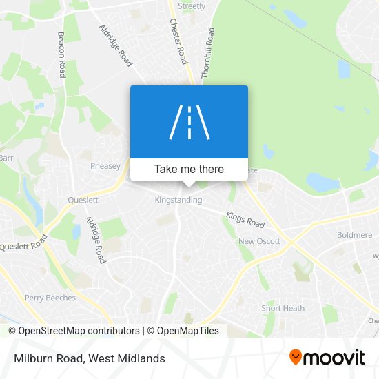 Milburn Road map