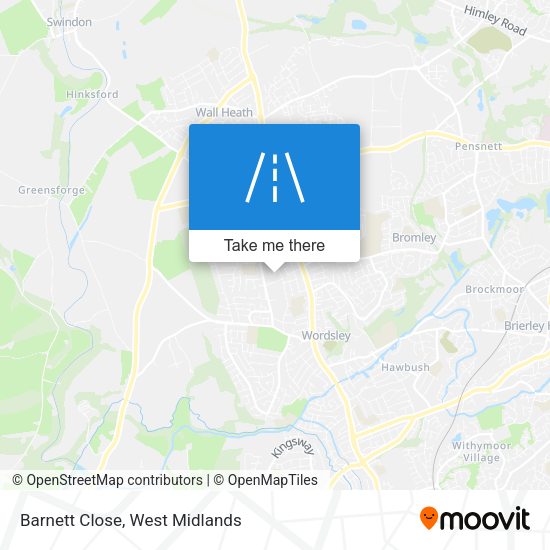 Barnett Close map
