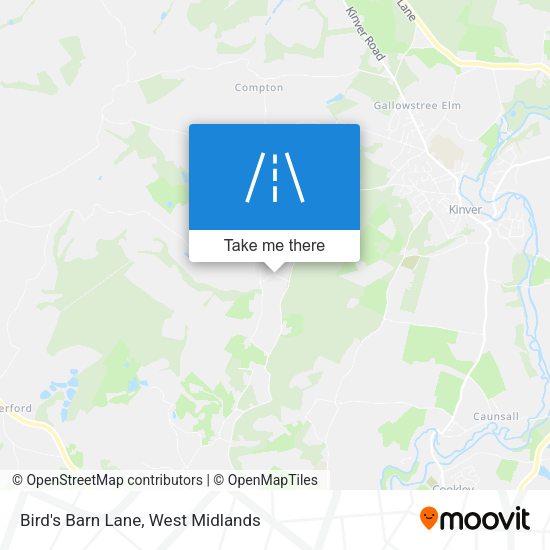 Bird's Barn Lane map
