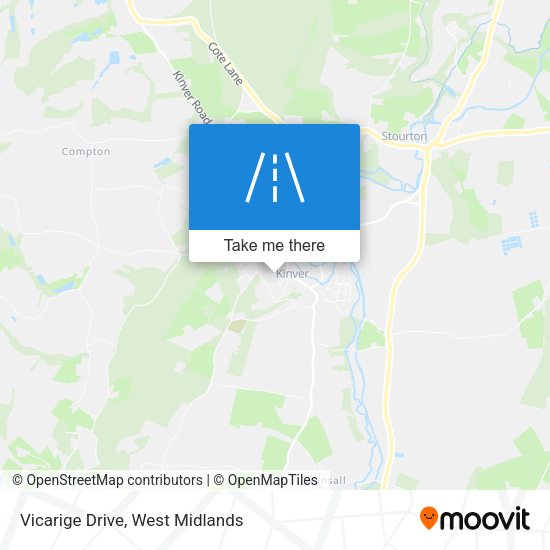 Vicarige Drive map