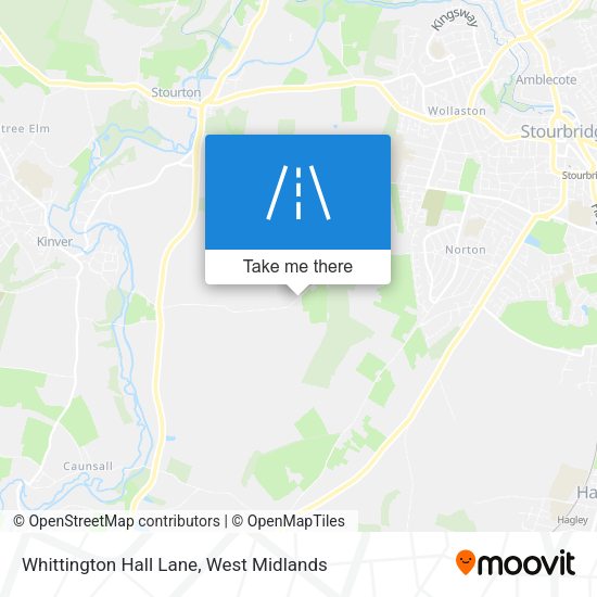 Whittington Hall Lane map