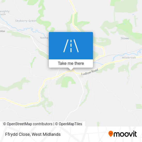 Ffrydd Close map