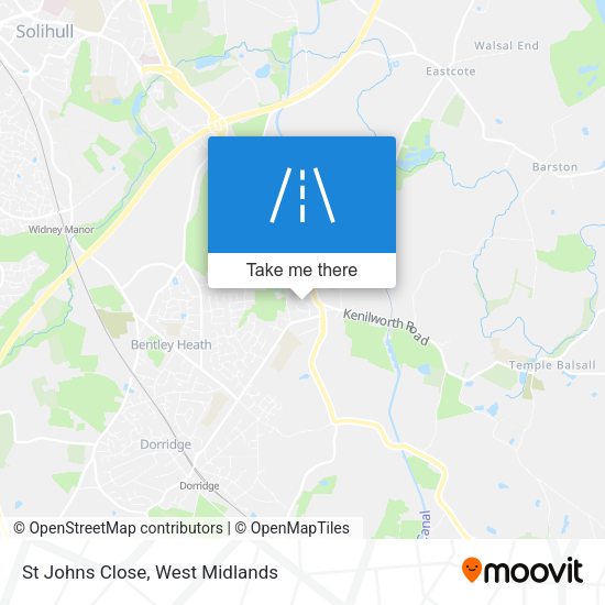St Johns Close map