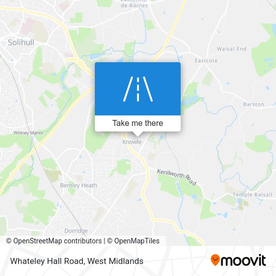 Whateley Hall Road map