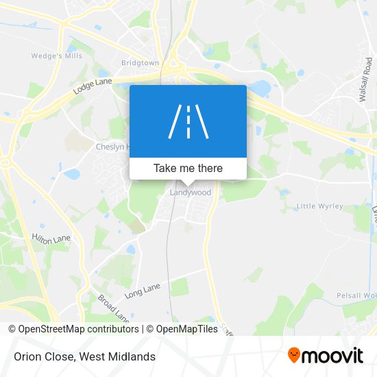 Orion Close map