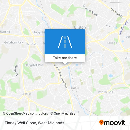 Finney Well Close map
