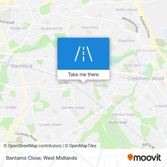 Bantams Close map