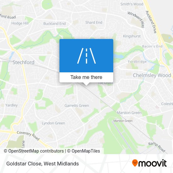 Goldstar Close map