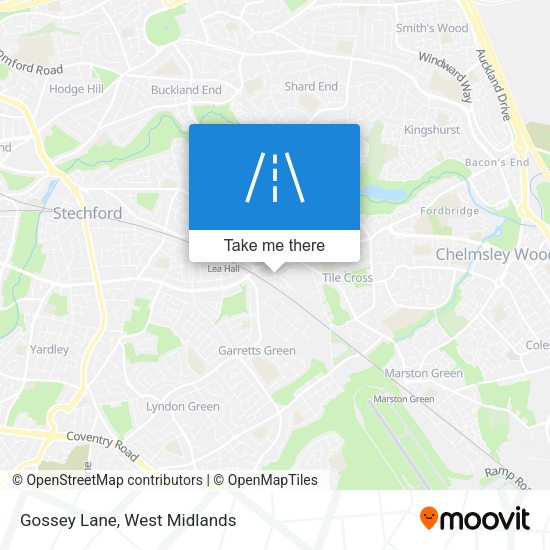 Gossey Lane map