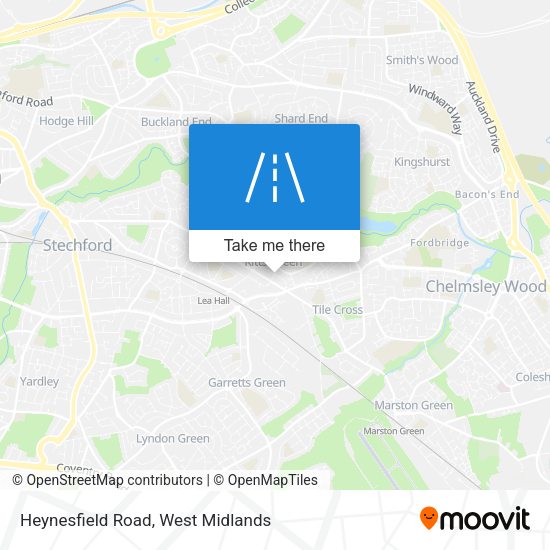 Heynesfield Road map