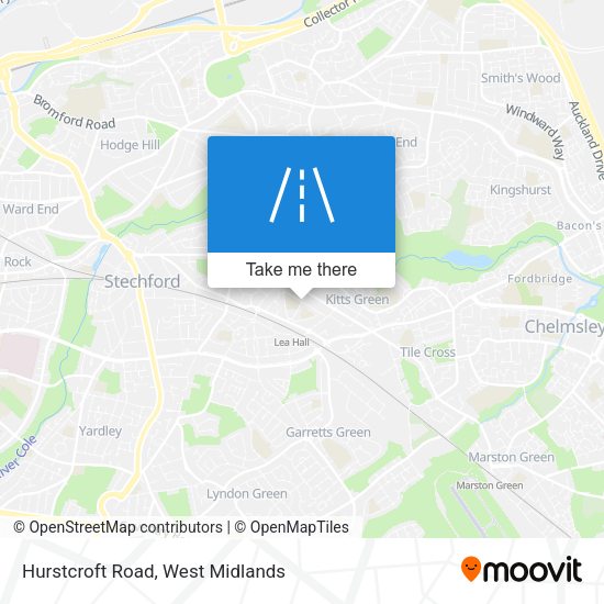 Hurstcroft Road map