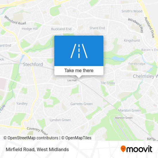 Mirfield Road map