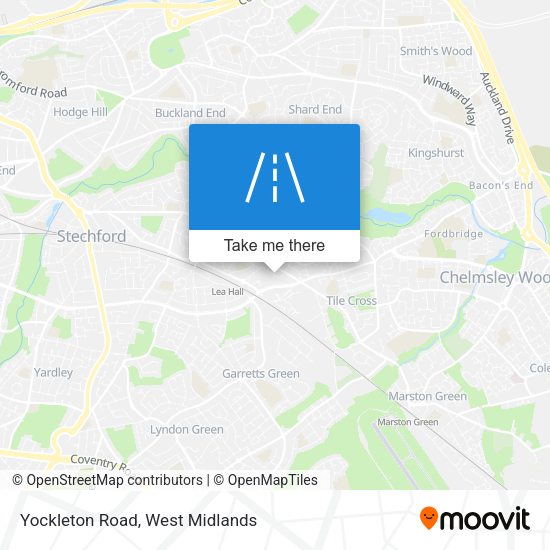 Yockleton Road map